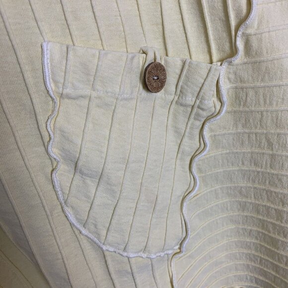 Focus Casual Life Long Sleeve Cardigan Sweater Yellow Button Lagenlook Womens L - Picture 5 of 16